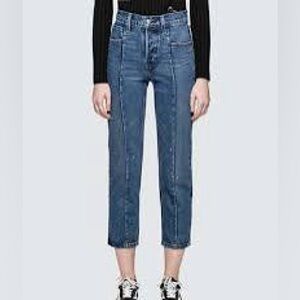 Levi's REVOLVE Altered Straight No Limits Ankle Jeans 29x25 Button Fly Women’s